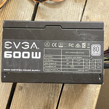 EVGA 100-W1-0600 600W ATX 2.3 Pcie 2x8 Gpu PSU Maitinimo blokas