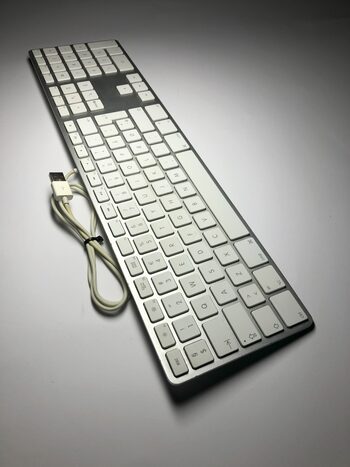 Apple A1243 Genuine Slim USB Wired Keyboard with Numeric Keypad and 2 USB ports