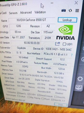 Gigabyte Nvidia 8500GT for sale