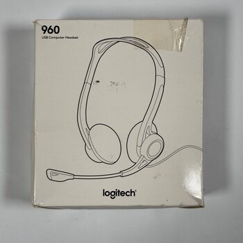 Logitech 960 Wired Headset, Stereo Headphones with Noise-Cancelling Microphone