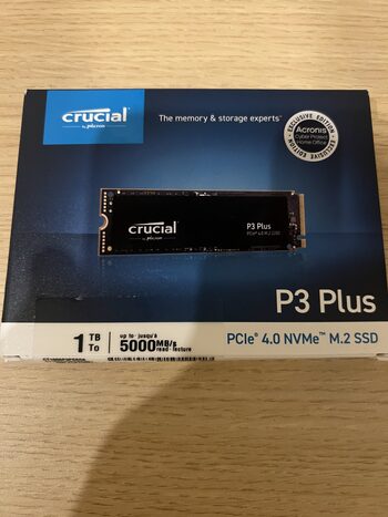 Naujas Crucial P3 Plus 1 TB m.2 NVMe SSD