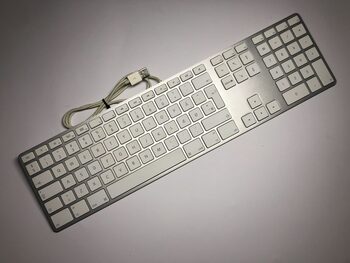 Apple A1243 Genuine Slim USB Wired Keyboard with Numeric Keypad and 2 USB ports