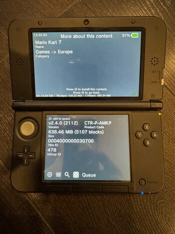 Nintendo 3ds xl atristas modded  for sale