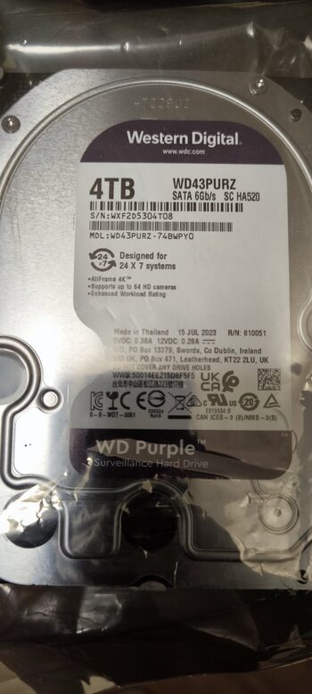 Western Digital 4TB HDD WD43PURZ