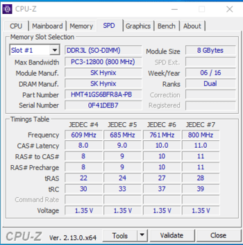 SK Hynix 16 GB (2 x 8 GB) DDR3-1600 Laptop RAM for sale