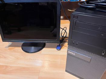 Parduodamas kompiuterio komplektas: Dell OptiPlex 3010 su ASUS VW192C monitoriumi.