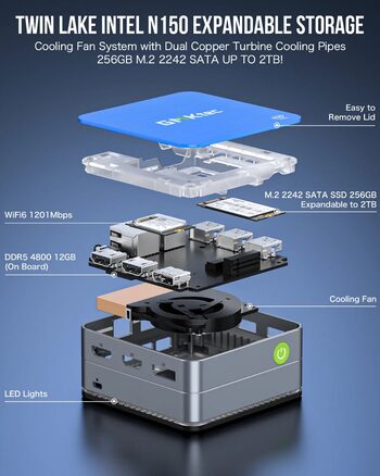 Intel 12th Twin Lake N150 Mini PC 