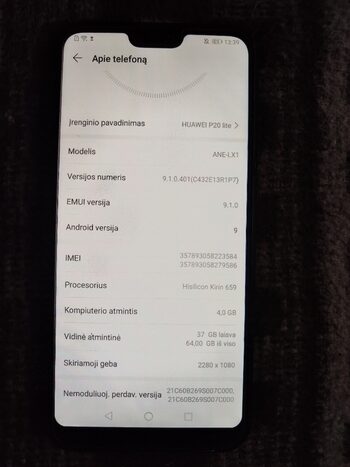 Huawei P20 lite 64GB Midnight Black