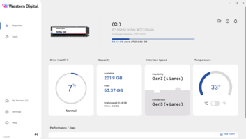 Western Digital PC SN530 256GB NVMe (7% Health)