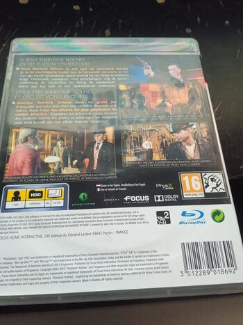 The Testament of Sherlock Holmes PlayStation 3