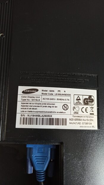 Monitorius Samsung SyncMaster920N 19" 1280x1024