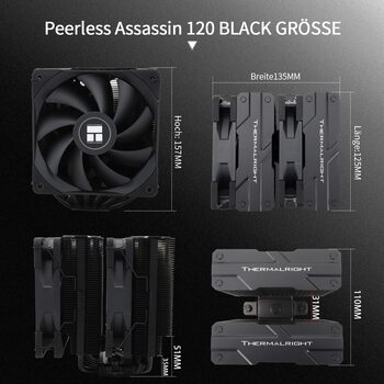 Buy Peerless Assassin 120 Black AM4 AM5 LGA1700 LGA1200