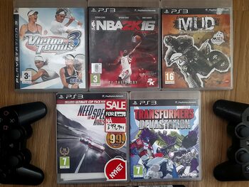 Atriša Ps3 500gb, 2 pulteliai, 40 žaidimu