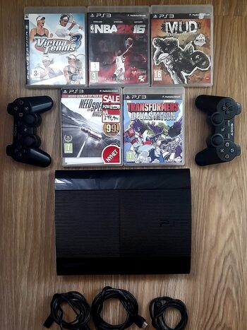 Atriša Ps3 500gb, 2 pulteliai, 40 žaidimu