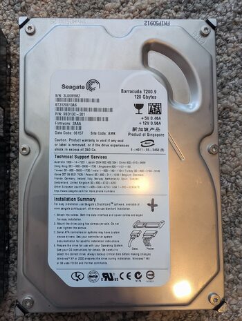 Seagate Barracuda 7200.9 ST3120813AS 120GB 7200RPM 3.5" Kietasis diskas HDD