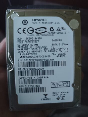 320GB 2,5" HDD SATA3 5400RPM