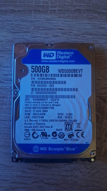 Western Digital Blue 500 GB HDD Storage