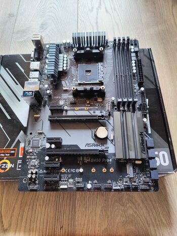 ASRock B450 Pro4 AMD B450 ATX DDR4 AM4 2 x PCI-E x16 Slots Motherboard