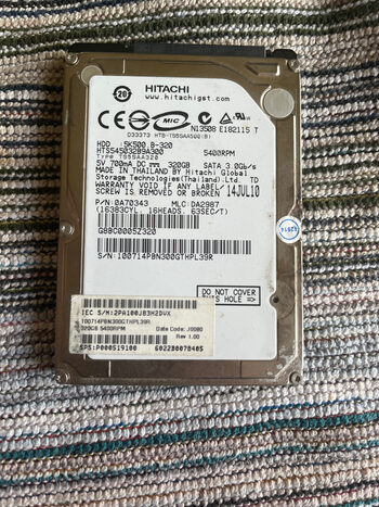 Hitachi 320 GB HDD Storage