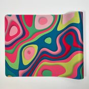 Extended Gaming Mousepad 90x40 cm - Abstract Vibrant Multicolor Waves