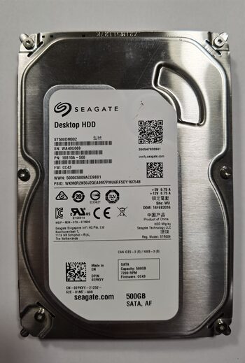 Seagate 500 GB 3.5'' 7200 RPM, 16MB | ST500DM002