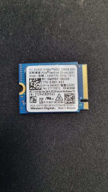Western Digital SSD 256GB SN530 NVMe Gen 3x4