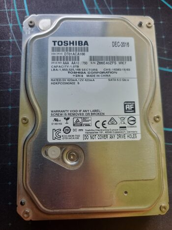 Toshiba 1TB HDD 