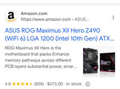 Redeem Asus ROG MAXIMUS XII HERO (WI-FI) Intel Z490 ATX DDR4 LGA1200 3 x PCI-E x16 Slots Motherboard