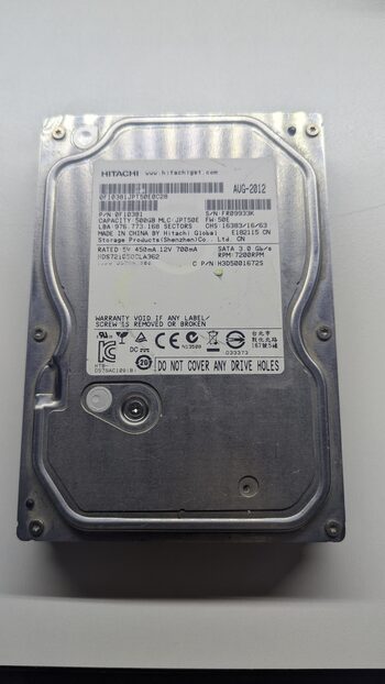 Hitachi 500 GB HDD Storage