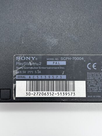 Sony PS2 PlayStation 2 Slim Slimline Žaidimų Konsolė + Laidai