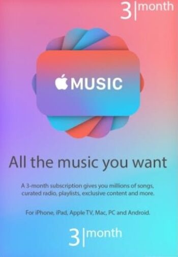 Apple Music Subscription 3 months Key MEXICO