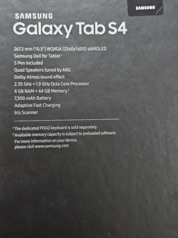 Samsung Galaxy Tab S4 10.5 64GB Wi-Fi Black