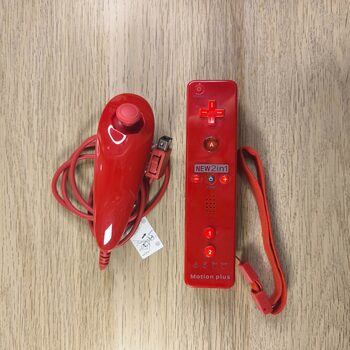 Mando Wii / Wii U Rojo + Nunchuk