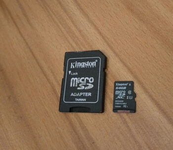 Kingston 64gb microsd atminties kortelė su SD adapteriu