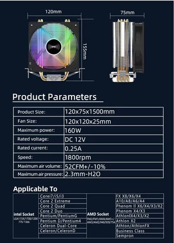 A400 CPU Cooler RGB