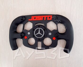 MOD F1 PERSONALIZADO con TU NOMBRE de MERCEDES para Volante Logitech G29 G923 Ps