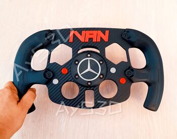 MOD F1 PERSONALIZADO con TU NOMBRE de MERCEDES para Volante Logitech G29 G923 Ps