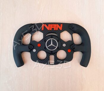 MOD F1 PERSONALIZADO con TU NOMBRE de MERCEDES para Volante Logitech G29 G923 Ps