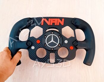 MOD F1 PERSONALIZADO con TU NOMBRE de MERCEDES para Volante Logitech G29 G923 Ps