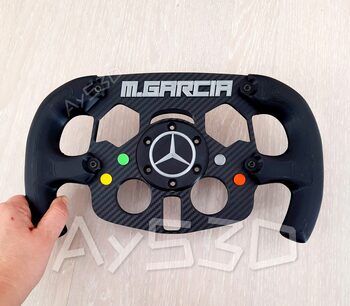 MOD F1 PERSONALIZADO con TU NOMBRE de MERCEDES para Volante Logitech G29 G923 Ps