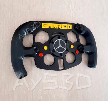 MOD F1 PERSONALIZADO con TU NOMBRE de MERCEDES para Volante Logitech G29 G923 Ps