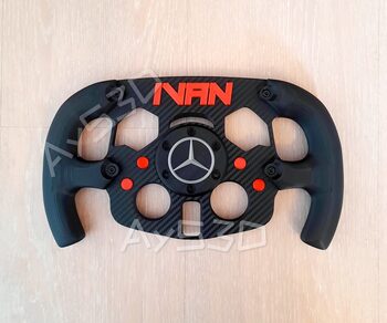 MOD F1 PERSONALIZADO con TU NOMBRE de MERCEDES para Volante Logitech G29 G923 Ps