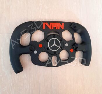 MOD F1 PERSONALIZADO con TU NOMBRE de MERCEDES para Volante Logitech G29 G923 Ps