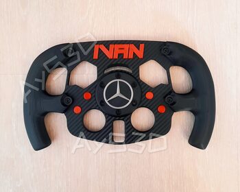 MOD F1 PERSONALIZADO con TU NOMBRE de MERCEDES para Volante Logitech G29 G923 Ps