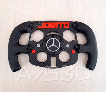 MOD F1 PERSONALIZADO con TU NOMBRE de MERCEDES para Volante Logitech G29 G923 Ps