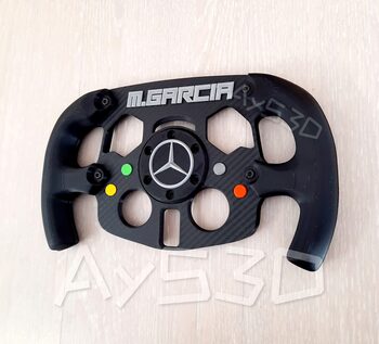 MOD F1 PERSONALIZADO con TU NOMBRE de MERCEDES para Volante Logitech G29 G923 Ps