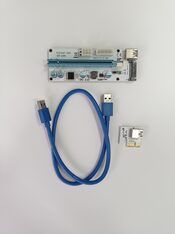 Riser PCI Express Adapter PCE164P-N06/ VER-008S for Bitcoin mining mėlyna-balta