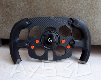 MOD F1 Formula 1 para Volante Logitech G29 y G923 de Ps PlayStation y PC Naranja