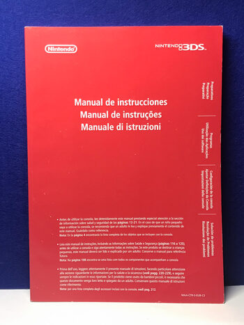 Manuales para Nintendo 3DS en bolsa España Italia Portugal Nintendo