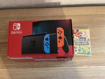 Nintendo Switch, Blue & Red, 32GB su Mario žaidimu